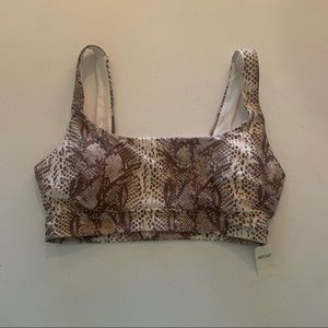 NWT Aerie Snake Print Swimsuit Top size Large